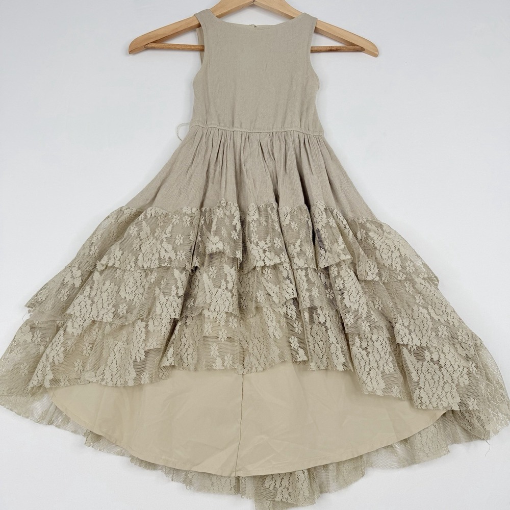Mia Joy Catrin maxi Dress by Joyfolie High-Low Hem Size 5 Layered Lace Ruffle - Picture 2 of 14
